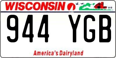 WI license plate 944YGB
