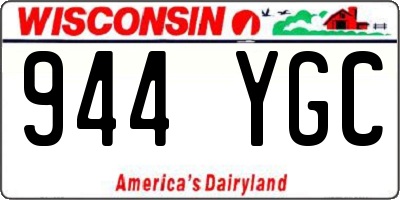 WI license plate 944YGC