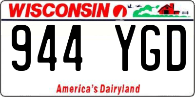 WI license plate 944YGD