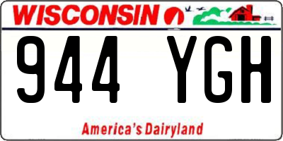 WI license plate 944YGH