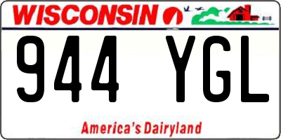 WI license plate 944YGL