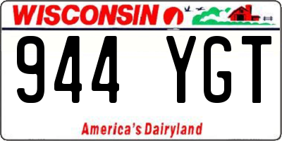 WI license plate 944YGT