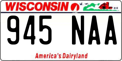 WI license plate 945NAA