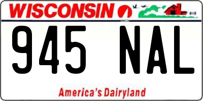 WI license plate 945NAL