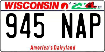 WI license plate 945NAP