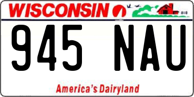 WI license plate 945NAU
