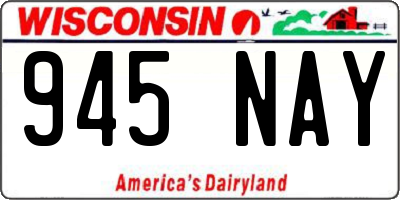 WI license plate 945NAY