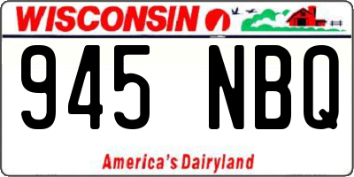WI license plate 945NBQ