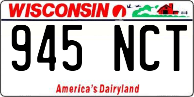 WI license plate 945NCT
