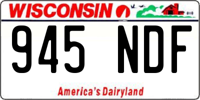 WI license plate 945NDF