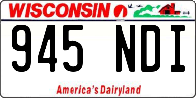 WI license plate 945NDI