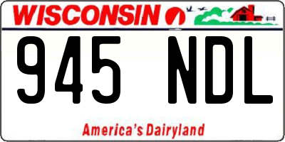 WI license plate 945NDL