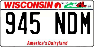 WI license plate 945NDM