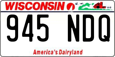 WI license plate 945NDQ