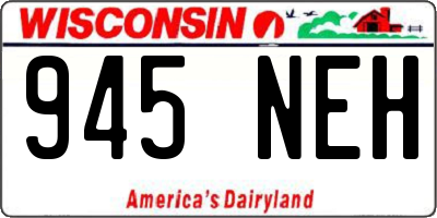 WI license plate 945NEH