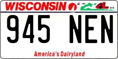 WI license plate 945NEN