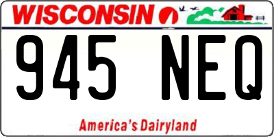 WI license plate 945NEQ