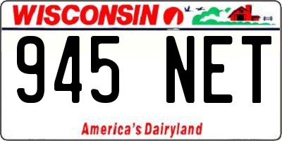 WI license plate 945NET