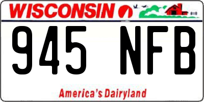 WI license plate 945NFB