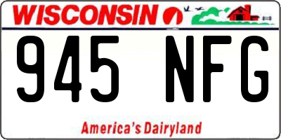 WI license plate 945NFG
