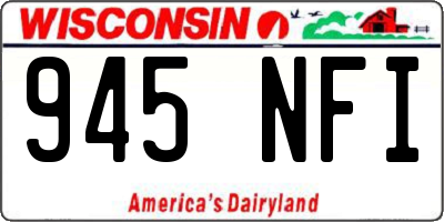 WI license plate 945NFI