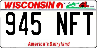 WI license plate 945NFT