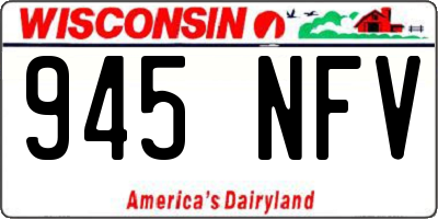 WI license plate 945NFV