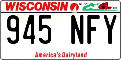 WI license plate 945NFY