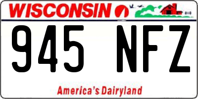 WI license plate 945NFZ