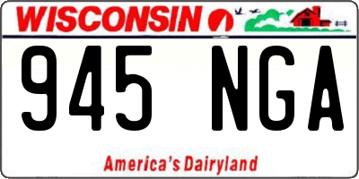 WI license plate 945NGA