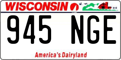 WI license plate 945NGE