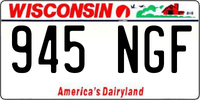 WI license plate 945NGF