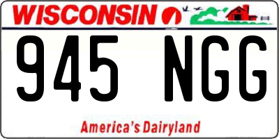 WI license plate 945NGG