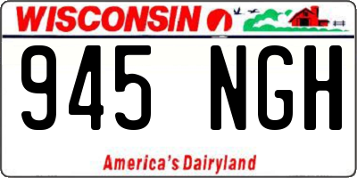 WI license plate 945NGH