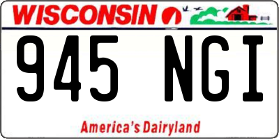 WI license plate 945NGI