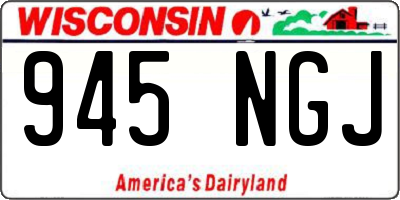 WI license plate 945NGJ