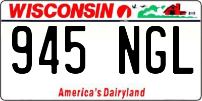 WI license plate 945NGL