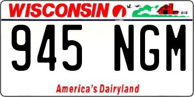 WI license plate 945NGM