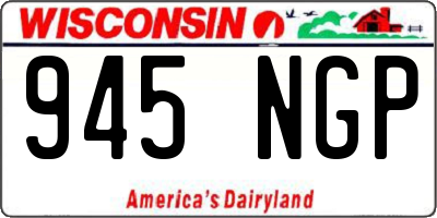 WI license plate 945NGP