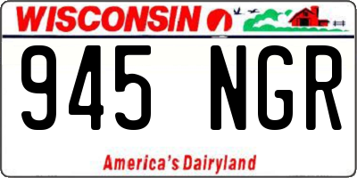 WI license plate 945NGR