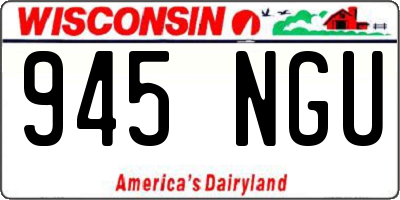 WI license plate 945NGU