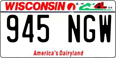 WI license plate 945NGW