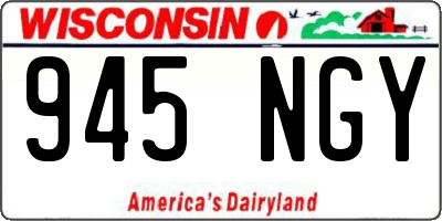 WI license plate 945NGY