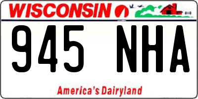WI license plate 945NHA