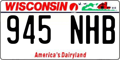 WI license plate 945NHB