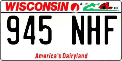 WI license plate 945NHF