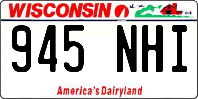 WI license plate 945NHI