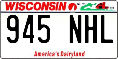 WI license plate 945NHL