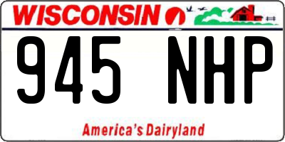 WI license plate 945NHP