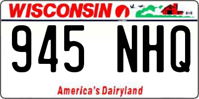WI license plate 945NHQ